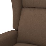 vidaXL Fauteuil inclinable électrique à oreilles marron tissu