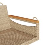 vidaXL Balancelle beige 63x62x40 cm résine tressée