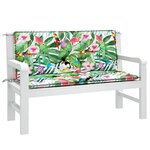 vidaXL Coussins de banc de jardin lot de 2 multicolore 120x50x7 cm