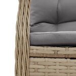 vidaXL Ensemble à manger de jardin avec coussins 5Pièces Beige poly rotin