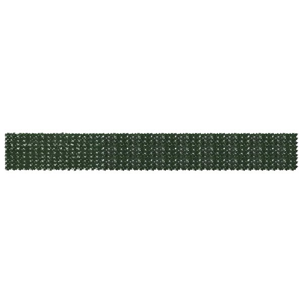 vidaXL Écran de balcon avec feuilles Vert foncé 600 x 75 cm