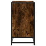 vidaXL Armoire de lavabo de salle de bain chêne fumé 65x33x60 cm