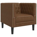 vidaXL Ensemble de canapé Chesterfield et traversins 3 Pièces marron