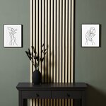 2 Panneaux muraux 60x120 bois crème acoustiques