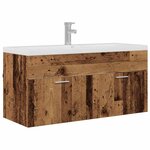 vidaXL Cabinet de salle de bain Bois Ancien 100 x 38 5 x 46 cm