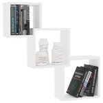 vidaXL Étagères murales cubiques Blanc 68x15x68 cm Bois d'ingénierie