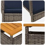 vidaXL Ensemble de jardin avec coussin acier