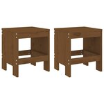 vidaXL Ensemble de bistrot de jardin 3 Pièces marron miel bois pin massif