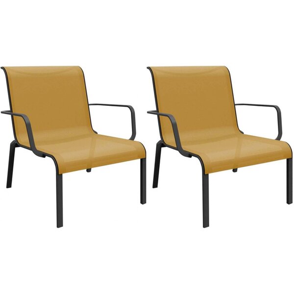 Fauteuils lounge pour l'extérieur en aluminium cauro (lot de 2)