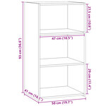 vidaXL Buffet chêne sonoma 50x41x93 cm bois d'ingénierie