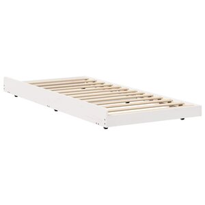 vidaXL Cadre de lit Blanc 80 x 200 cm Bois de pin massif