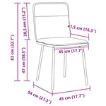 vidaXL Chaises à manger lot de 4 Crème Velours