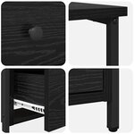 vidaXL Cabinet de chevet Chêne noir 30 x 60 x 60 cm Bois d'ingénierie