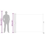 vidaXL Auvent latéral rétractable de patio 160x300 cm Bleu