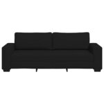 vidaXL Canapé à 3 places noir 220x77x82 cm tissu