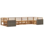 vidaXL Ensemble de canapés d'extérieur 7 Pièces Naturel