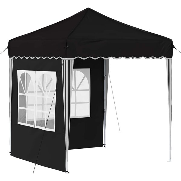 vidaXL Tente de fête pop-up 195 x 195 x 245 cm Noir Tissu Oxford