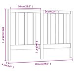 vidaXL Tête de lit 126x4x100 cm Bois massif de pin