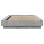 vidaXL Cadre de lit gris béton 75x190 cm bois d'ingénierie