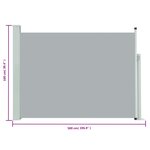 vidaXL Auvent latéral rétractable de patio 100x500 cm Gris