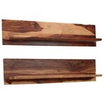 vidaXL Étagères murales 2 Pièces 118 x 26 x 20 cm Bois de Sesham massif
