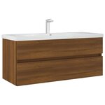 vidaXL Armoire de lavabo Chêne marron 100x38 5x45 cm Bois d'ingénierie
