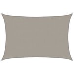 vidaXL Voile d'ombrage 160 g/m² rectangulaire gris clair 5x6 m PEHD