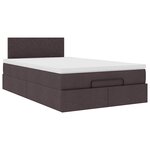 vidaXL Lit ottoman avec matelas marron foncé 120x200 cm tissu
