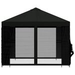 vidaXL Abri de jardin avec parois 3 x 3 m Noir Polyester et Acier