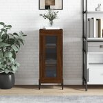 vidaXL Buffet Chêne marron 34 5x34x90 cm Bois d'ingénierie