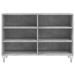 vidaXL Buffet gris béton 103 5x35x70 cm bois d'ingénierie