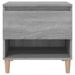 vidaXL Table de chevet Sonoma gris 50x46x50 cm Bois d'ingénierie