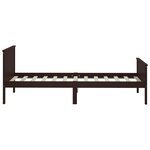 vidaXL Cadre de lit Marron foncé Bois de pin massif 90x200 cm