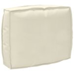 vidaXL Coussin pour dossier de palette Crème 50 x 40 x 12 cm