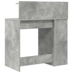 vidaXL Bureau Gris béton 90 x 48 x 101 5 cm Bois d'ingénierie