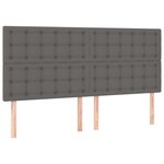 vidaXL Sommier à lattes de lit avec matelas Gris 160x200 cm Similicuir