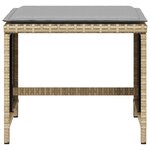 vidaXL Tabourets de jardin coussins lot de 4 mélange beige 41x41x36 cm