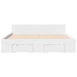 vidaXL Cadre de lit avec tiroirs sans matelas blanc 120x190 cm