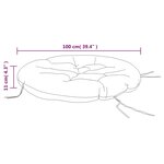 vidaXL Coussin rond bleu marine Ø 100x11 cm tissu oxford