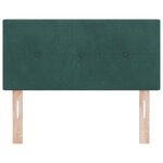 Tête de lit button tufted vert foncé 80 cm en velours