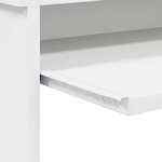 vidaXL Bureau avec Rangement avec étagère Blanc 120.5 x 44 x 88.5 cm