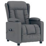 vidaXL Fauteuil inclinable électrique Gris Similicuir