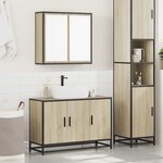 vidaXL Ensemble de meubles de salle de bain 2 Pièces chêne sonoma