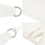 vidaXL Voile d'ombrage 160 g/m² Blanc 7x7 m PEHD