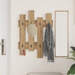 vidaXL Porte-manteau mural avec stockage Chêne artisan 60 x 3 x 82 cm
