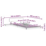 vidaXL Cadre de lit Marron 80 x 200 cm bois