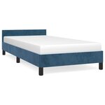 vidaXL Cadre de lit sans matelas bleu foncé 80x200 cm velours
