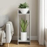 vidaXL Support de Plante Gris béton 30 x 30 x 80 cm Bois d'ingénierie