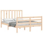 vidaXL Cadre de lit sans matelas bois de pin massif