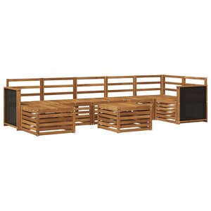 vidaXL Ensemble de canapés d'extérieur 7 pc Naturel